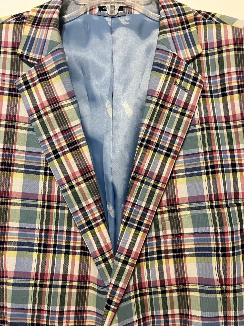 crown & ivy 46S Multicolor Plaid Blazer in Blue, Green, Red